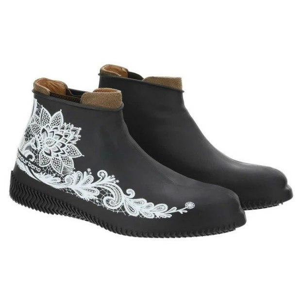 Couvre-Chaussures Tucano Urbano Footerine Noir/Fleur 3 Couvre-Chaussures Tucano Urbano Footerine Noir/Fleur