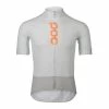 Maillot Route POC Essential Road Logo Blanc/Gris