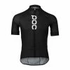 Maillot Route POC Essential Road Logo Noir Uranium